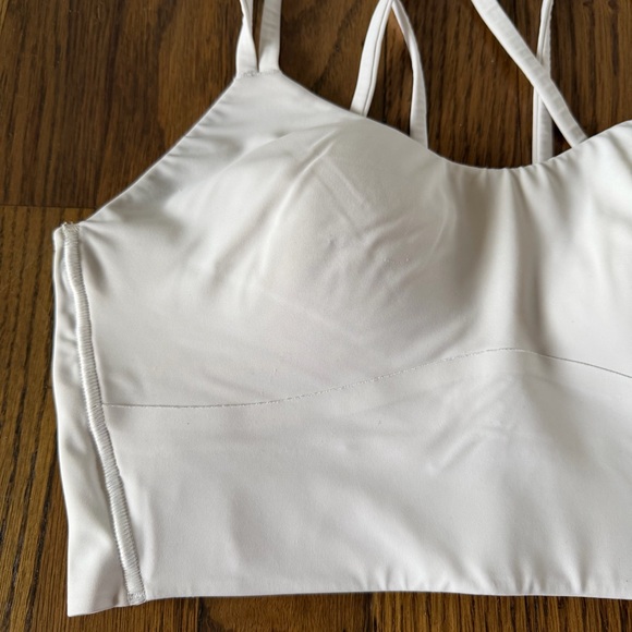 Lululemon Athletica Like a Cloud Longline Bra White Strappy Sports Size 4 or 6 - Picture 3 of 13